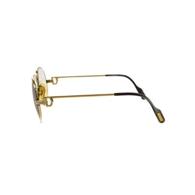 Cartier Trinity Sunglasses Eyewear Metal Gold Cartier - Metal Gold and Palladium Two-Tone Finish, Brown  main image 2