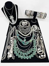 Vintage Classic Silver Tone Signed And Unsigned Jewelry Lot Of 30