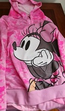 Minnie Mouse Girls 6/6X Pink Pullover Hoodie Tie Dye Look Disney Brand