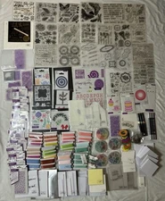 HUGE LOT CRAFTERS COMPANION Dies Clear Stamps Embossing Folders Ribbon Markers