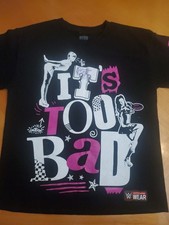 Autographed DOLPH ZIGGLER IT'S TOO BAD I'M TOO GOOD WWE AUTHENTIC T-SHIRT Yth L