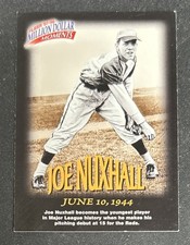 1997 Fleer Million Dollar Moments Joe Nuxhall Youngest Player Card #15 Poor