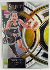 2024 Panini Select WNBA #199 Chennedy Carter White Prizms SN69/99 Chicago Sky