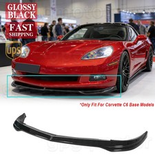 For Chevy Corvette C6 Base Models 06-2013 Gloss Black Mx Style Front Bumper Lip For Chevy Corvette C6 Base Models 06-2013 Gloss Black Mx Style Front Bumper Lip