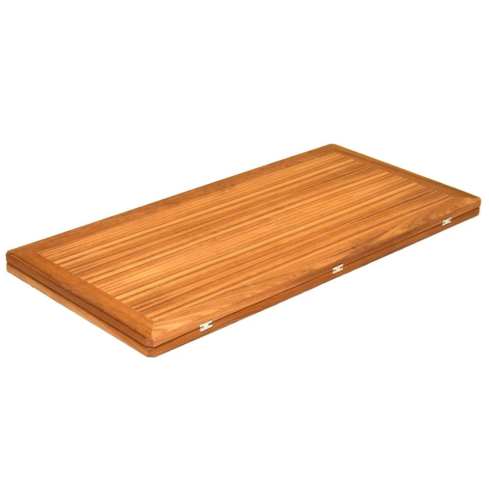 Mesa plegable Wellcraft Boat 017-1015 | 39 pulgadas de teca a rayas Foto 4 de 4