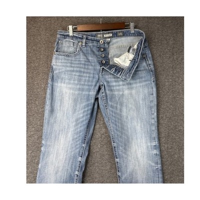 BKE Nolan Straight Leg Jeans Men 33 Medium Wash Blue Stretch Denim Preppy Travel