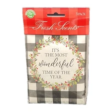 Fresh Scents The Most Wonderful Time Christmas Sachets 3 pack Willowbrook