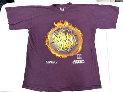 90s NBA Jam Tournament Edition t shirt Vintage Midway Akklaim Adult LARGE