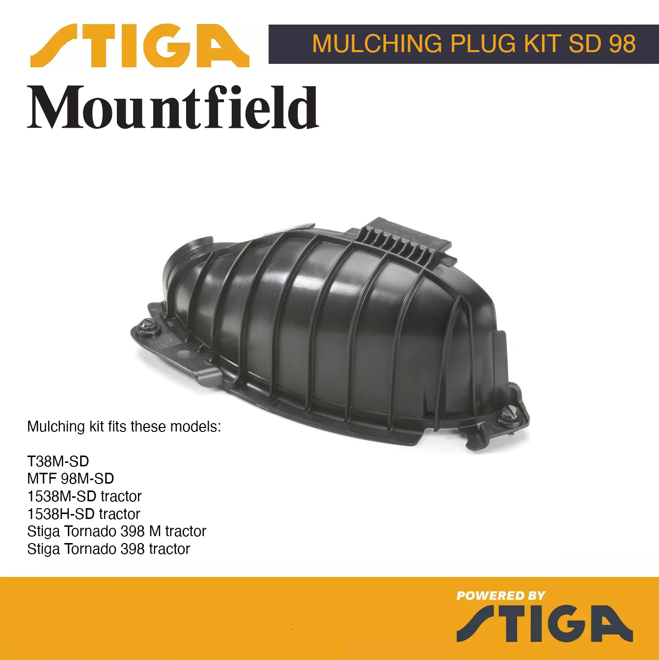 Mountfield Stiga 299900341/0 Mulching Plug SD 98cm models T38M-SD MTF 98M-SD