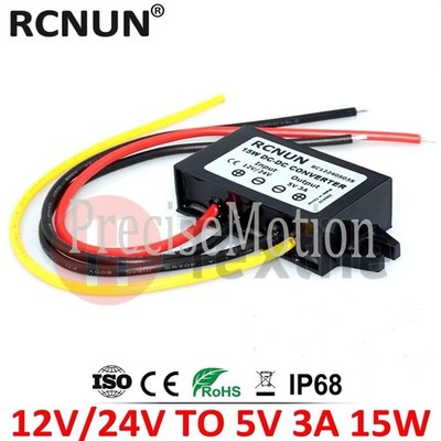 Car Waterproof DC-DC Converter 12V Step Down to 5V Power Supply Module 3A 15W