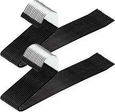 30 Pack Non Slip Jean Hangers, Space Saving Clothes Open Ended Hanger, Versa 