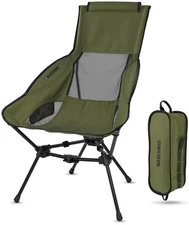 MARCHWAY High Back Folding Camping Chair Portable & Compact for Outdoors New