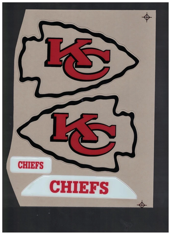 3M New ListingKansas City Chiefs FULL SIZE FOOTBALL HELMET DECALS W/BUMPERS