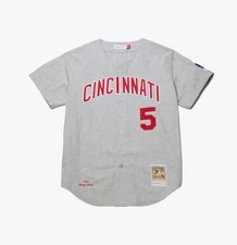 MLB Mitchell & Ness Cincinnati Reds #5 Baseball Jersey New Mens Sizes $350
