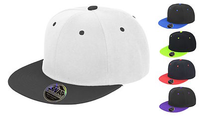 Unisex Result Headwear Bronx Original Flat Peak Snapback Baseball Cap Two Tone