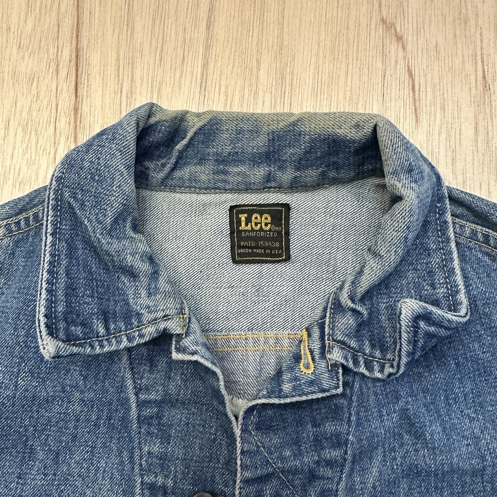 VTG LEE RIDERS SANFORIZED CUSTOM DENIM JEAN JACKET MENS M FRATERNAL ORDER EAGLES image 4