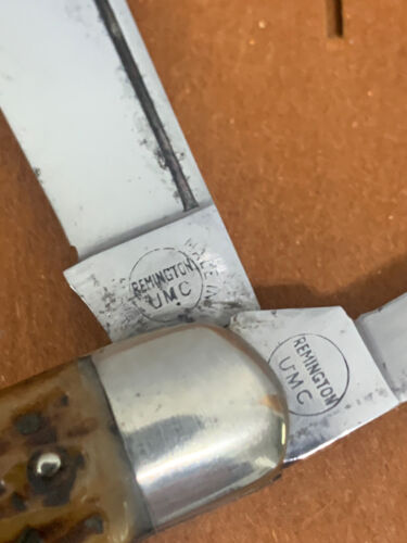 Remington UMC Bone Handle 2 Blade Folding Pocket Knife c1921 Antique Very Nice ! - Picture 4 of 15