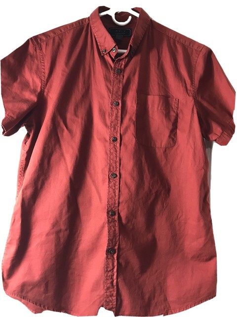 FOREVER 21 MEN SIZE LARGE BUTTON UP SHORT SLEEVE SHIRT EUC | eBay