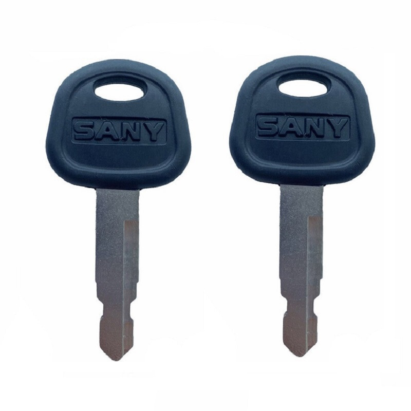 2 Sany Excavator and Heavy Equipment Ignition Keys with Logo