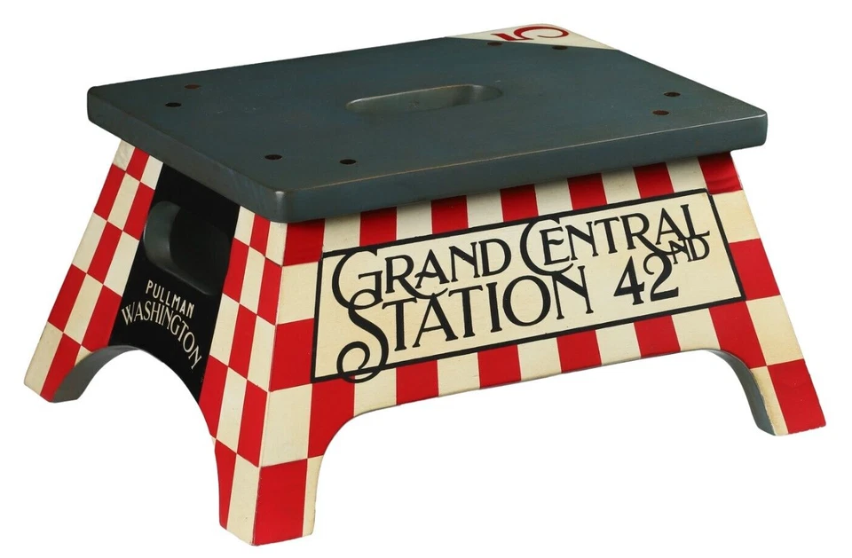 Pennsylvania Station Pullman Train Steps Foot Stool 7.75" Wood Toilet Bathroom - Image 2 of 4