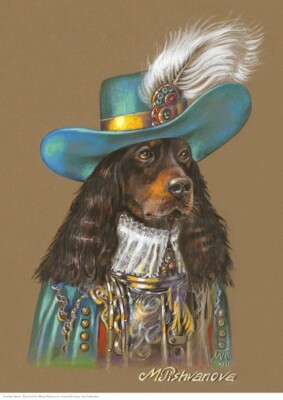 Gordon Setter A3 Kunstdruck Poster Hund v. Maria Pishvanova