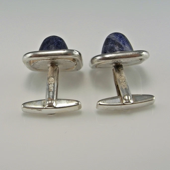 Gemelos plateados vintage con caja gemelos únicos para hombre Foto 3 de 4