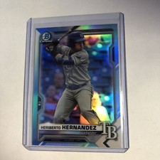 2021 Bowman Draft Chrome Heriberto Hernandez Prospect Sky Blue Refractor