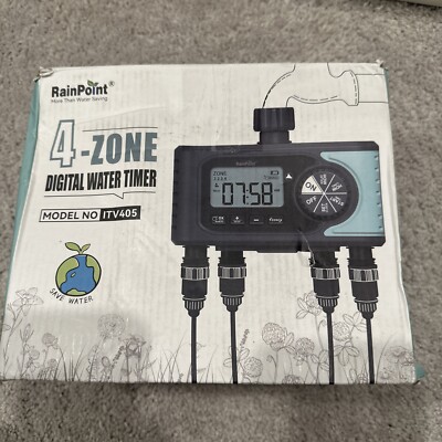 RainPoint 4 Zone Digital Water Timer Model ITV405-DLS