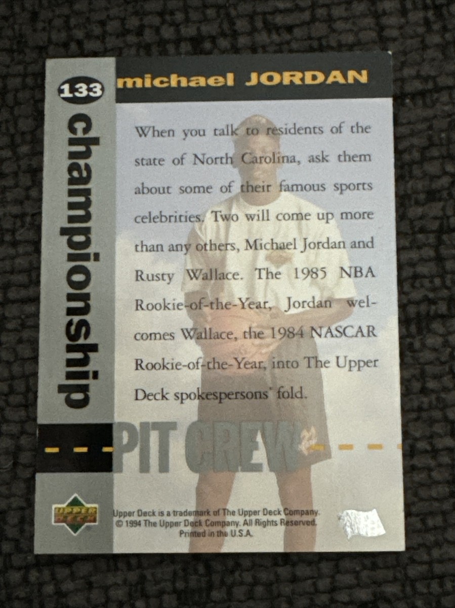 1995 UPPER DECK RACING #133 MICHAEL JORDAN | eBay