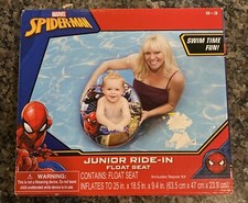 Marvel Spider-Man Kids Inflatable Pool Junior Ride-In Float with Seat NIB