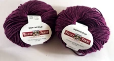 Northfield Valley Yarn Purple Summer Plum 2 Skeins Baby Alpaca Silk Peru 248 yds