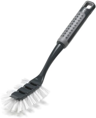 Addis ComfiGrip Spülbürste mit Schaber, Metallic Graphit, 6 x 8 x 3