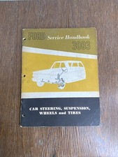 1961 Vintage Ford Car Steering Suspension Wheels Tires Service Handbook 3003