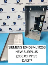 SIEMENS E0408ML1125S LOAD CENTER, 125A, 4 SPACES, 8 CIRCUITS, INDOOR,NEW SURPLUS