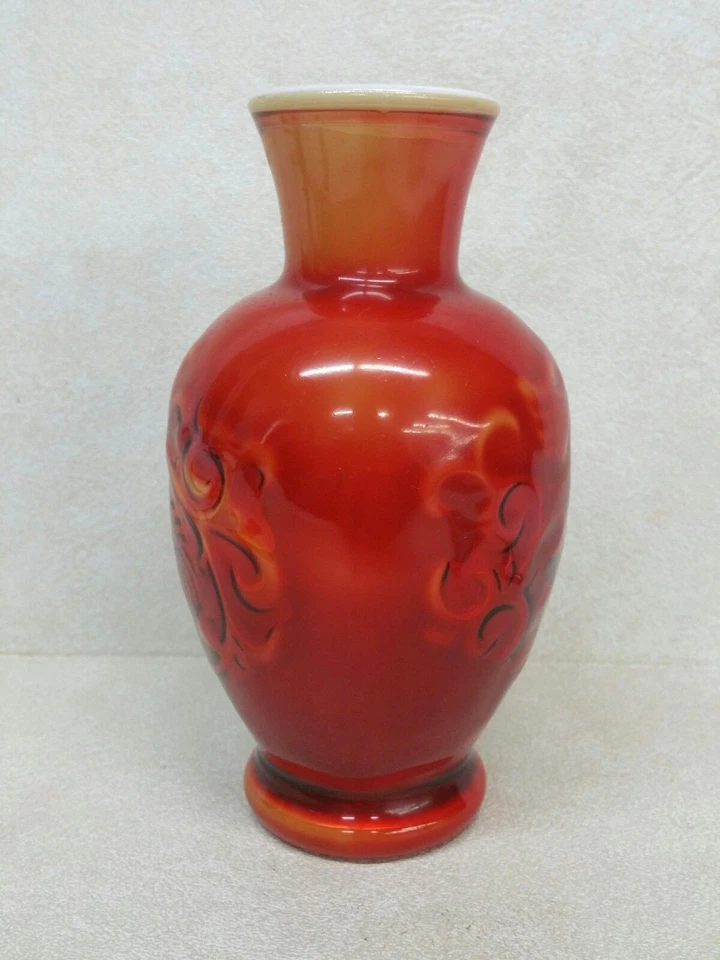 Jarrón de vidrio rojo chino de doble capa Foto 4 de 4