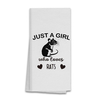 Funny Rat Gifts Kitchen Towels Rat Gifts for Rat Lovers Dish Towels Cute Rat ...