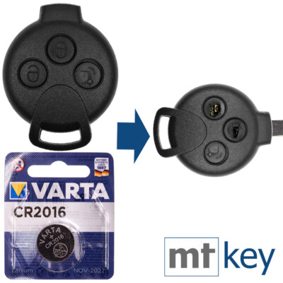 REPAIR Set für Smart 451 Fortwo Funkschlüssel Auto Schlüssel Gehäuse 2007-2015
