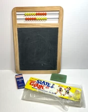 Vintage Board King Wood Framed Slate Chalkboard with Counting Beads No. 341
