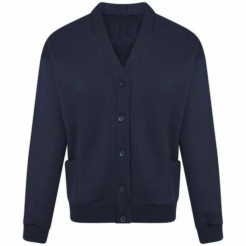 Girls navy school clearance cardigan