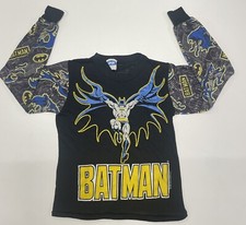 VTG 1991 DC COMICS Batman Pajama Set Boy  s Size 12 Bruce Wayne Superhero