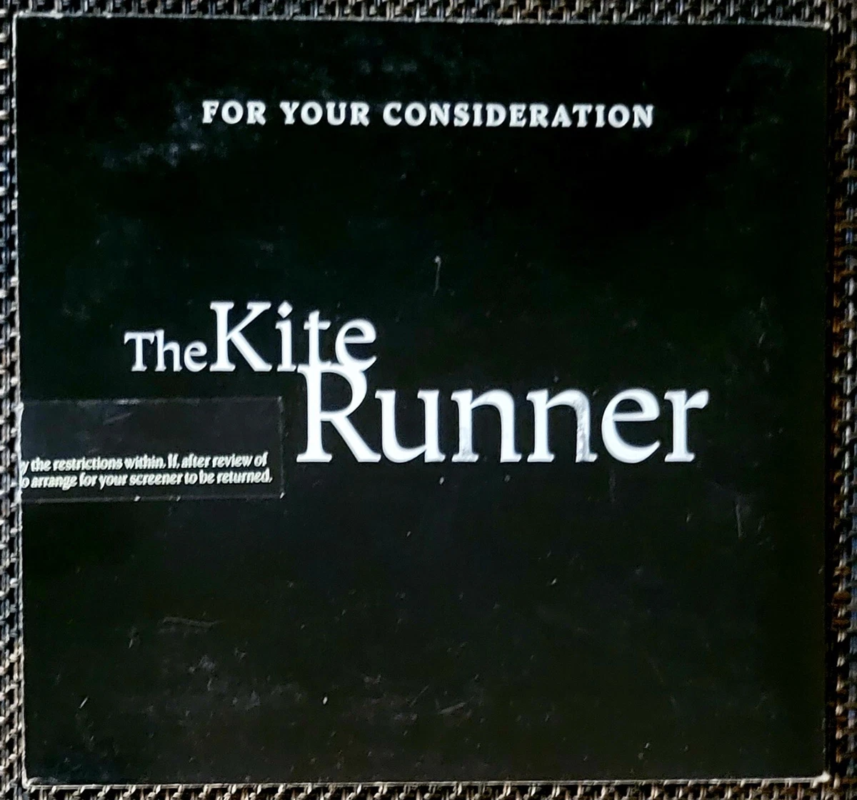 THE KITE RUNNER DVD 2007 Academy Screener MINT FREE SHIPPING
