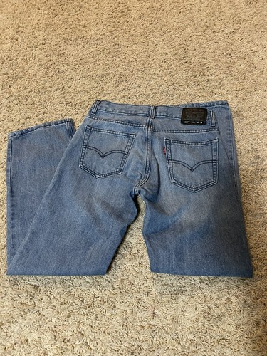 Nuevos pantalones de mezclilla rectos azules Levi's 505 para mujer 16 Reg 28 x 28 - Imagen 6 de 8