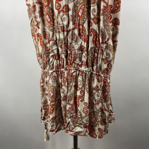 Show Me Your Mumu SMYM XS Extra Small Lasso Mini Dress Paisley Print Tan Red Q9 - Picture 4 of 8