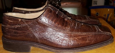 Rare Martegani oxfords square toe made in ITALY size 9 1/2 brown Leather Romano martegani hand made - Gem main image 4