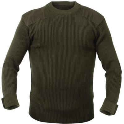 MILITARY JUMPER MENS OLIVE SWEATSHIRT heavy duty knitted pullover