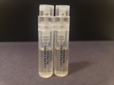 2x LES INFUSIONS DE PRADA D' IRIS EDP PERFUME Sample Spray .04oz 1.2ml