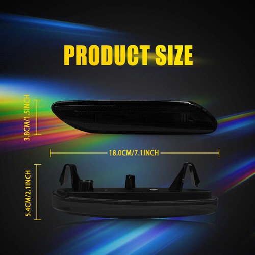 4X Side Marker Light Smoked Housing For 2011-16 MINI Cooper R60 R61 Countryman R - Picture 5 of 10