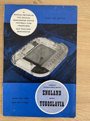 Vintage England v Yugoslavia U23 International at Old Trafford 