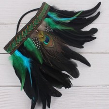 Girl Bohemia Hairband with Peacocks Woman Headband for Wedding Party