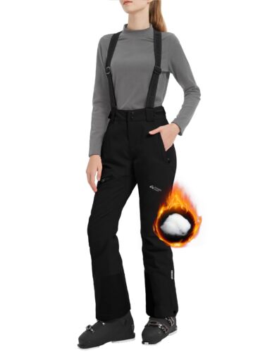 Women's Snow Pants Ski Bibs Waterproof Insulated Snowboard Overalls Winter Ca...